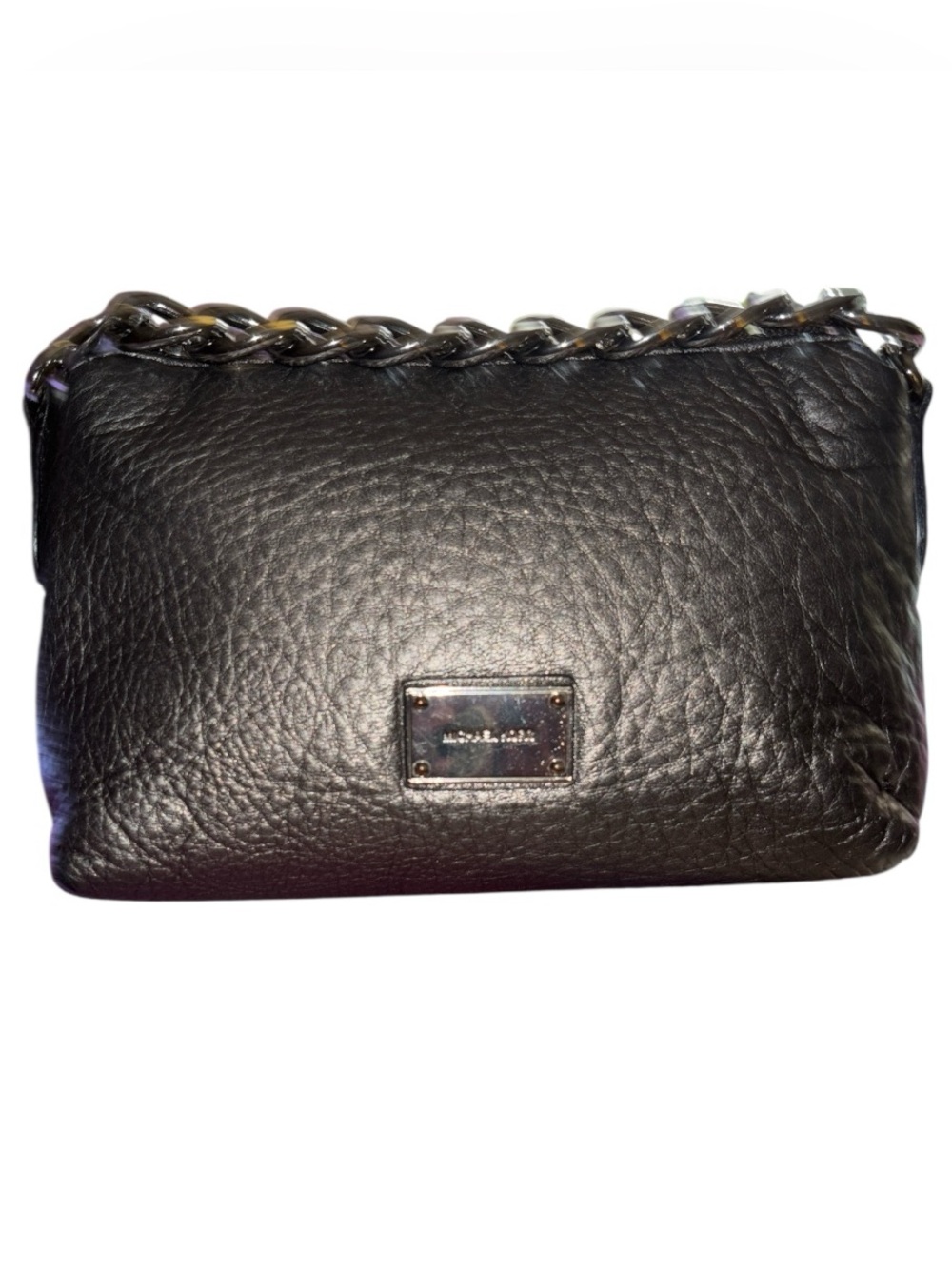 Vintage 2003 Michael Kors Y2K Pebbled Leather Chain Pouchette Mini Bag